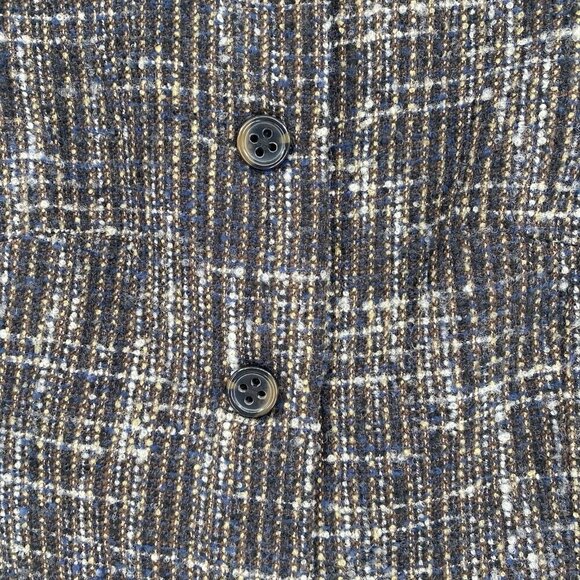 Coldwater Creek Size 10 Tweed Blazer Short Sleeve Jacket Wool Blend - Picture 7 of 13
